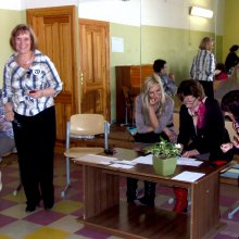 Skolotāja I. Libreiha un G.Paure un L. Boginska